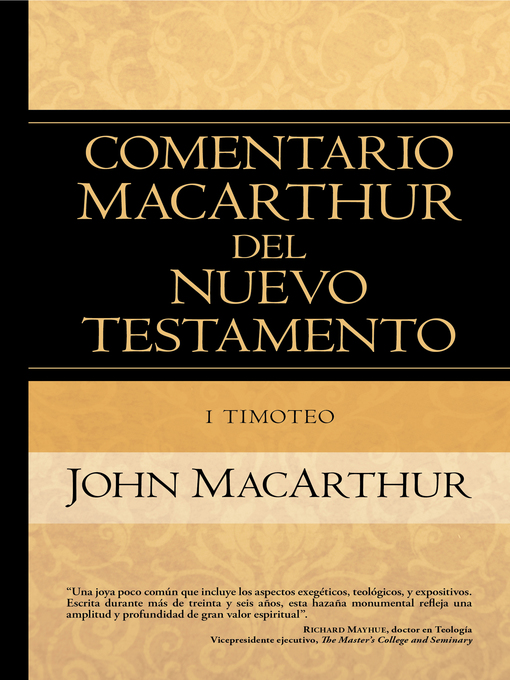 Title details for 1 Timoteo by John MacArthur - Wait list